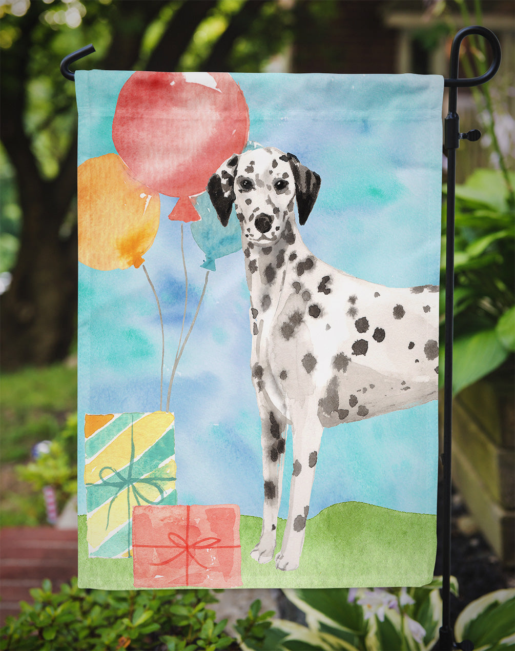 Happy Birthday Dalmatian Garden Flag - Outdoor Decorative Yard Flag CK3249GF