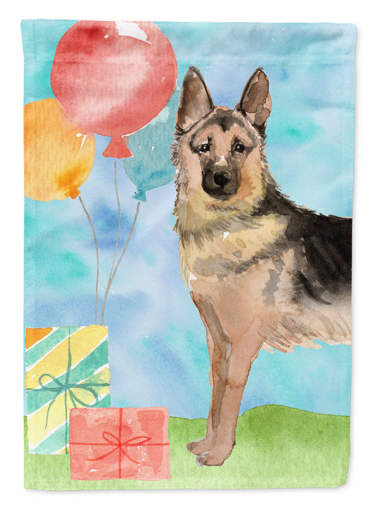 Happy Birthday German Shepherd Garden Flag - Outdoor Decorative Yard Flag CK3252GF
