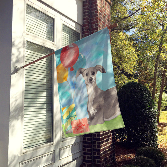 Happy Birthday Italian Greyhound Flag Canvas House Size CK3256CHF