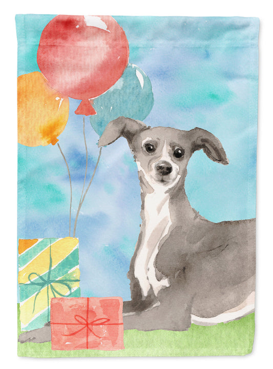 Happy Birthday Italian Greyhound Garden Flag - Outdoor Decorative Yard Flag CK3256GF