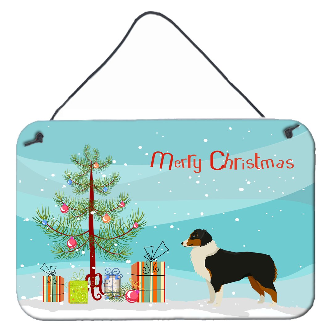 Australian Shepherd Christmas Tree Wall or Door Hanging Prints CK3516DS812