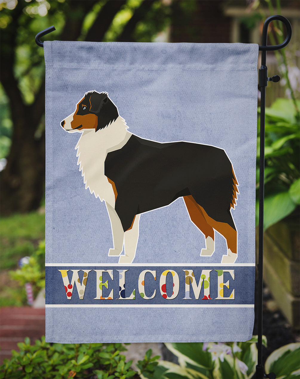 Australian Shepherd Welcome Garden Flag - Outdoor Decorative Yard Flag CK3575GF