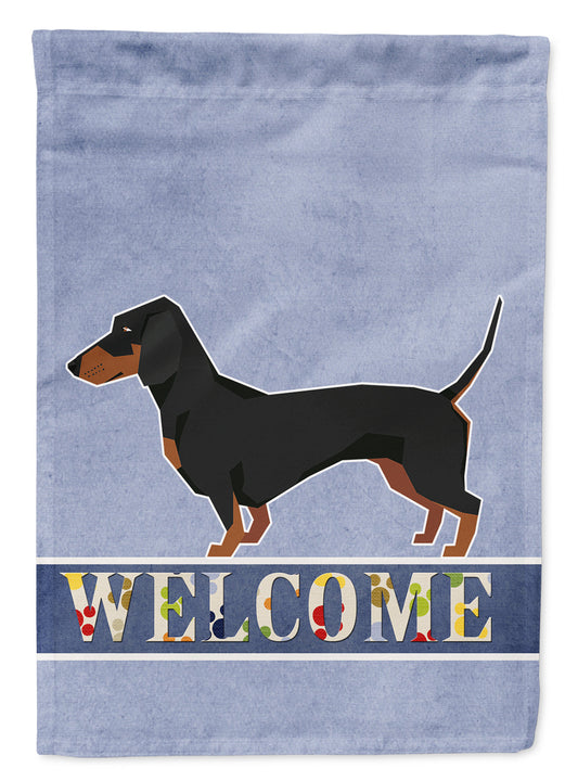 Dachshund Welcome Flag Canvas House Size CK3592CHF