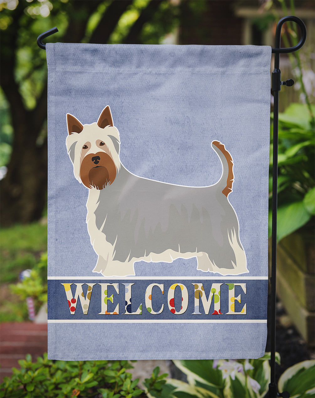 Australian Silky Terrier Welcome Garden Flag - Outdoor Decorative Yard Flag CK3635GF