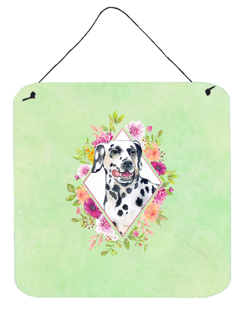 Dalmatian Green Flowers Wall or Door Hanging Prints CK4297DS66