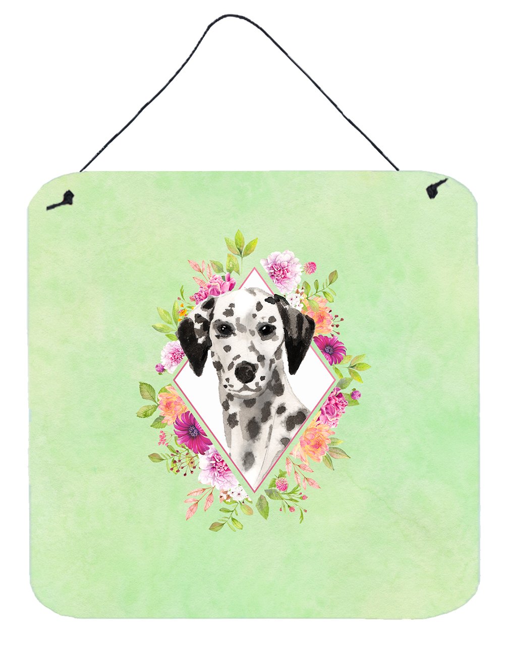 Dalmatian Green Flowers Wall or Door Hanging Prints CK4402DS66