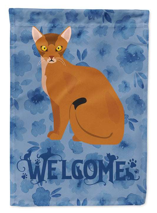 Abyssinian Cat Welcome Garden Flag - Outdoor Decorative Yard Flag CK5005GF