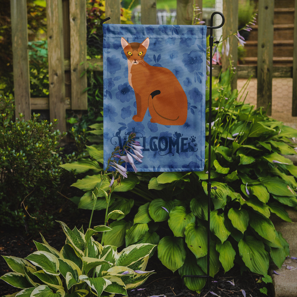 Abyssinian Cat Welcome Garden Flag - Outdoor Decorative Yard Flag CK5005GF