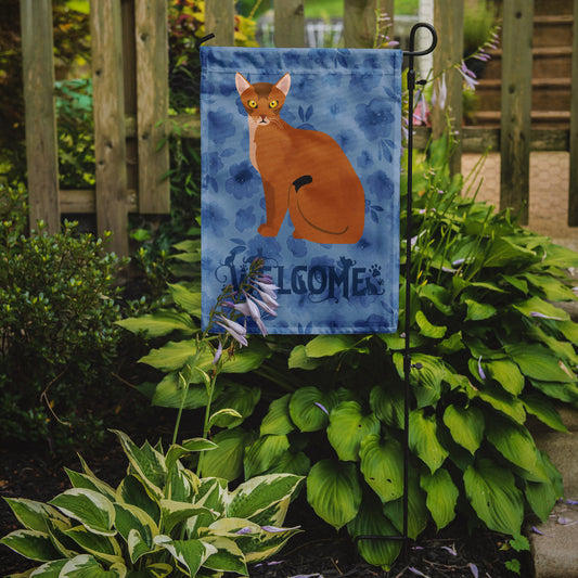 Abyssinian Cat Welcome Garden Flag - Outdoor Decorative Yard Flag CK5005GF