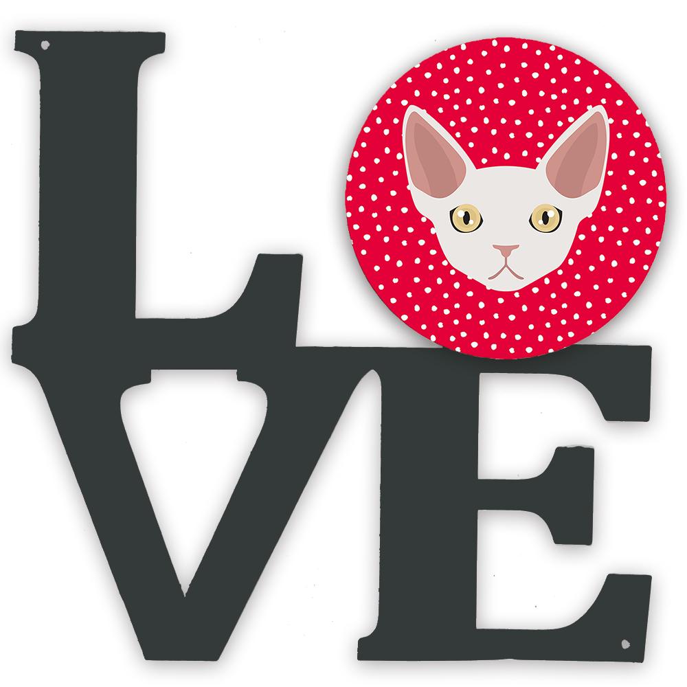 Devon Rex Cat Love Decorative Wall Art – Artist-Designed Metal Print for Home or Office CK5110WALV