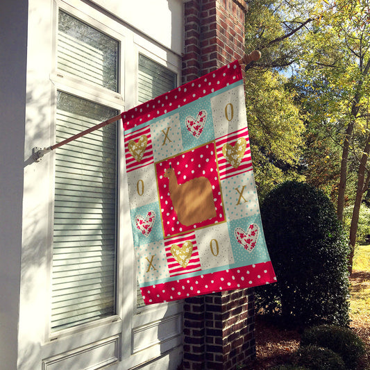 Alpaca Suri Love Flag Canvas House Size CK5347CHF