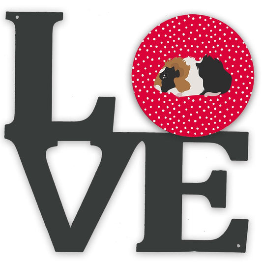 Abyssinian Guinea Pig Love Decorative Wall Art – Artist-Designed Metal Print for Home or Office CK5426WALV