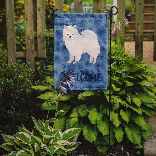American Eskimo Welcome Garden Flag - Outdoor Decorative Yard Flag CK5964GF