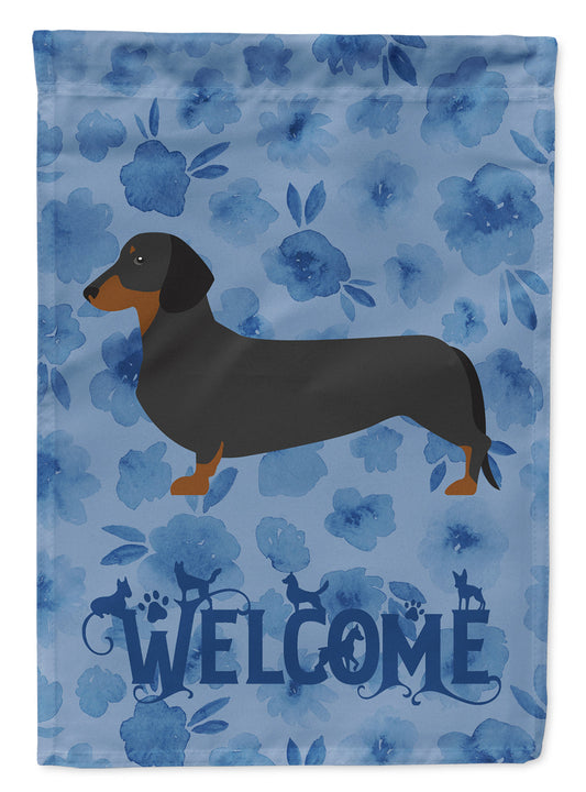 Dachshund Welcome Flag Canvas House Size CK6109CHF