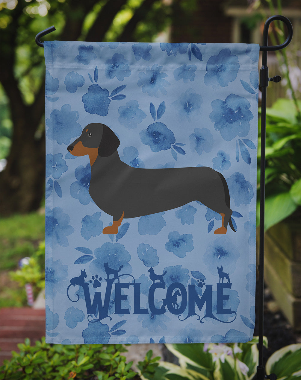 Dachshund Welcome Garden Flag – Decorative Outdoor Yard Flag CK6109GF