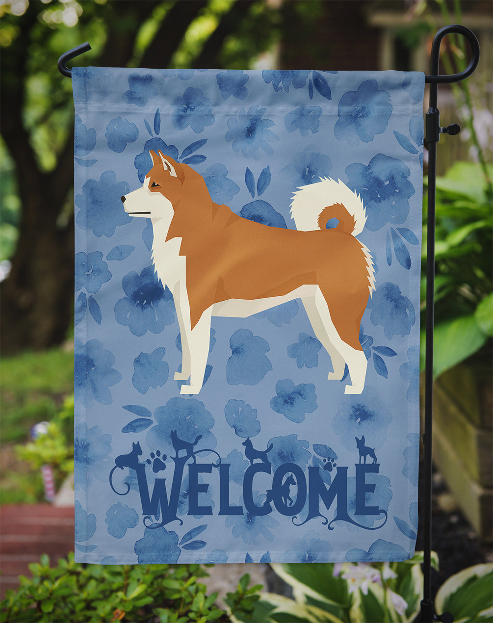 Akita Welcome Garden Flag – Decorative Outdoor Yard Flag CK6216GF