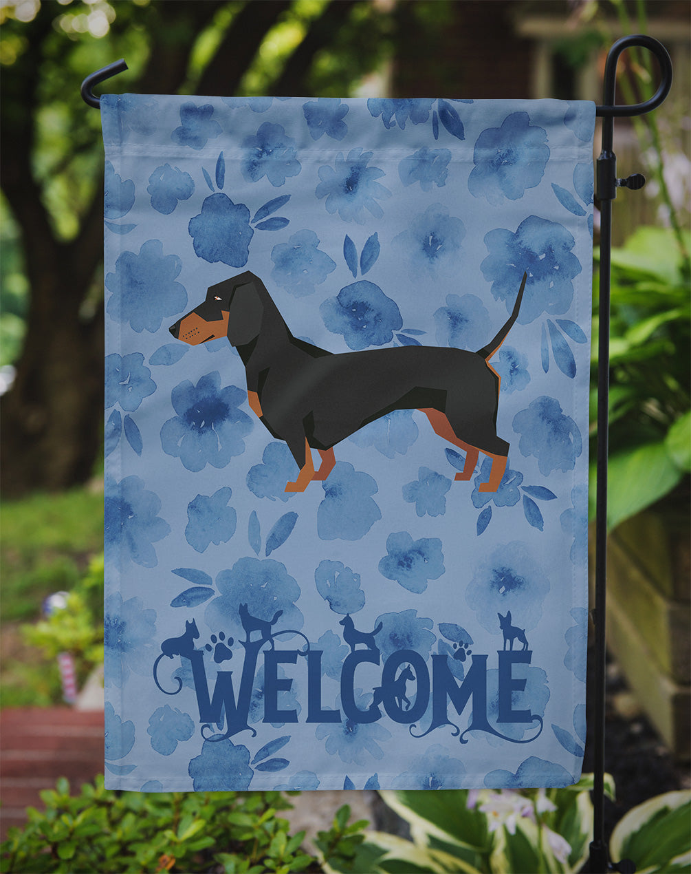Dachshund Welcome Garden Flag – Decorative Outdoor Yard Flag CK6237GF