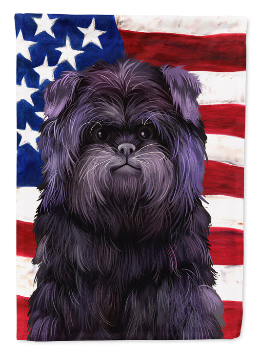 Affenpinscher American Flag Garden Flag - Outdoor Decorative Yard Flag CK6382GF