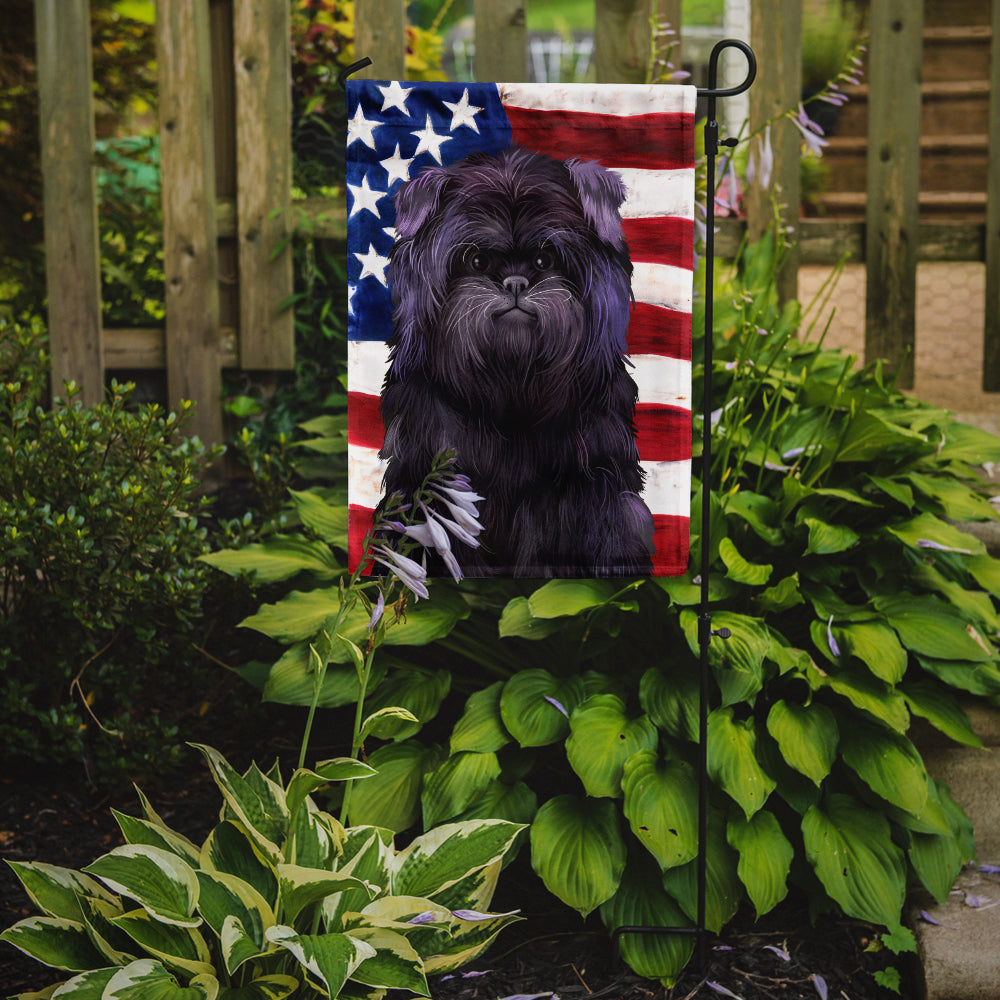 Affenpinscher American Flag Garden Flag - Outdoor Decorative Yard Flag CK6382GF