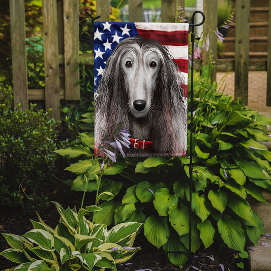 Afghan Hound American Flag Garden Flag - Outdoor Decorative Yard Flag CK6383GF