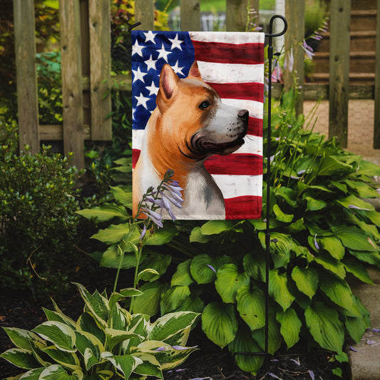 American Pit Bull Terrier American Flag Garden Flag - Outdoor Decorative Yard Flag CK6401GF
