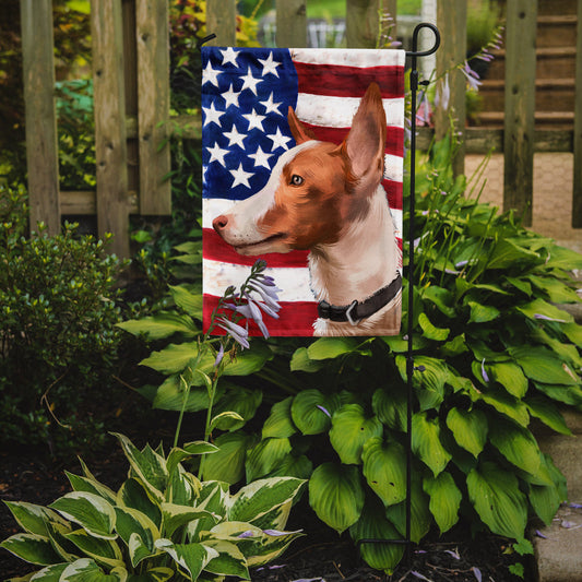 Andalusian Hound Dog American Flag Garden Flag - Outdoor Decorative Yard Flag CK6404GF