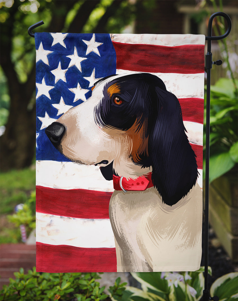 Ariegeois Dog American Flag Garden Flag - Outdoor Decorative Yard Flag CK6407GF