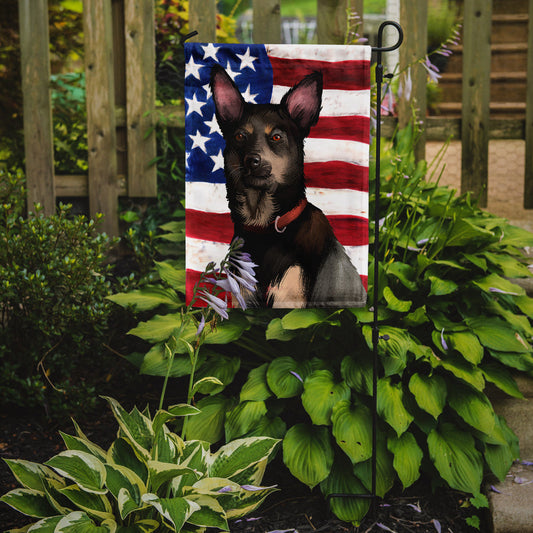 Australian Kelpie American Flag Garden Flag - Outdoor Decorative Yard Flag CK6411GF