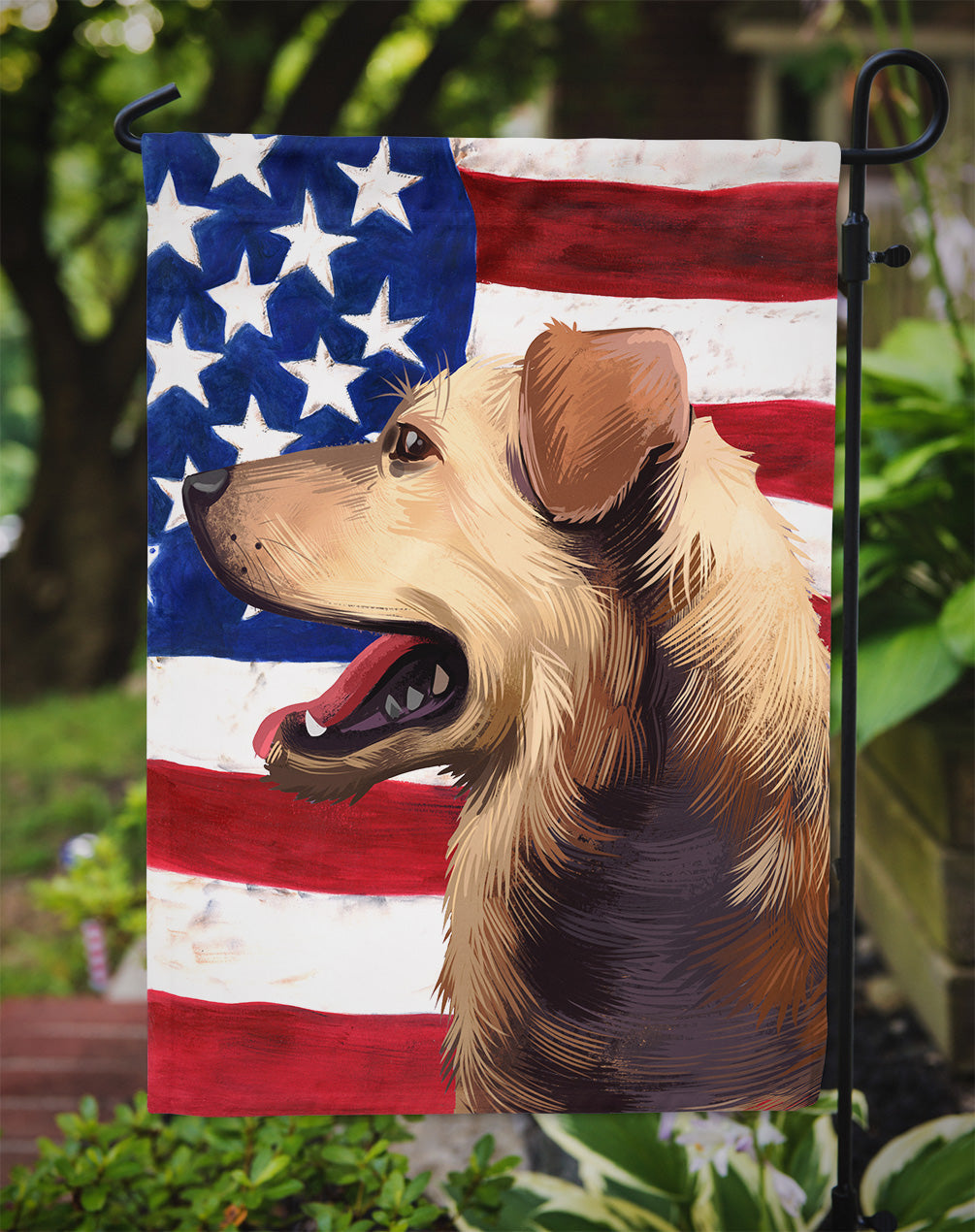 Austrian Pinscher American Flag Garden Flag - Outdoor Decorative Yard Flag CK6415GF