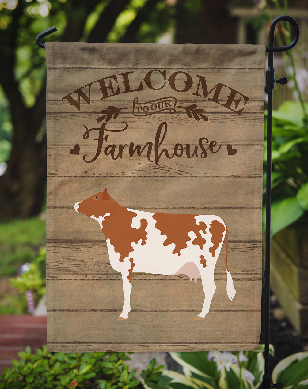 Ayrshire Cow Welcome Garden Flag – Decorative Outdoor Yard Flag CK6771GF