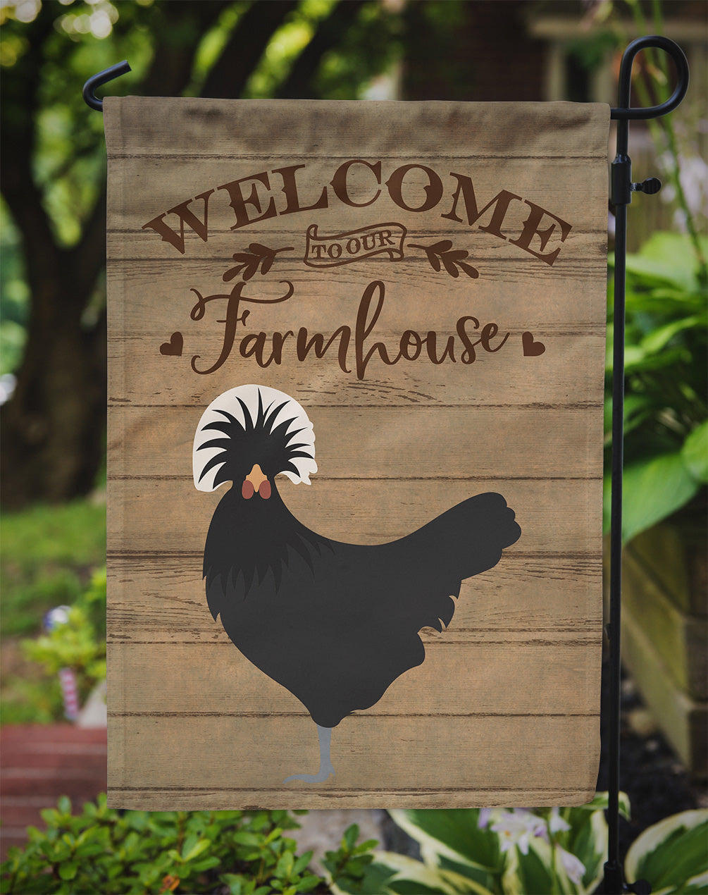 Polish Poland Chicken Welcome Flag Garden Size CK6778GF