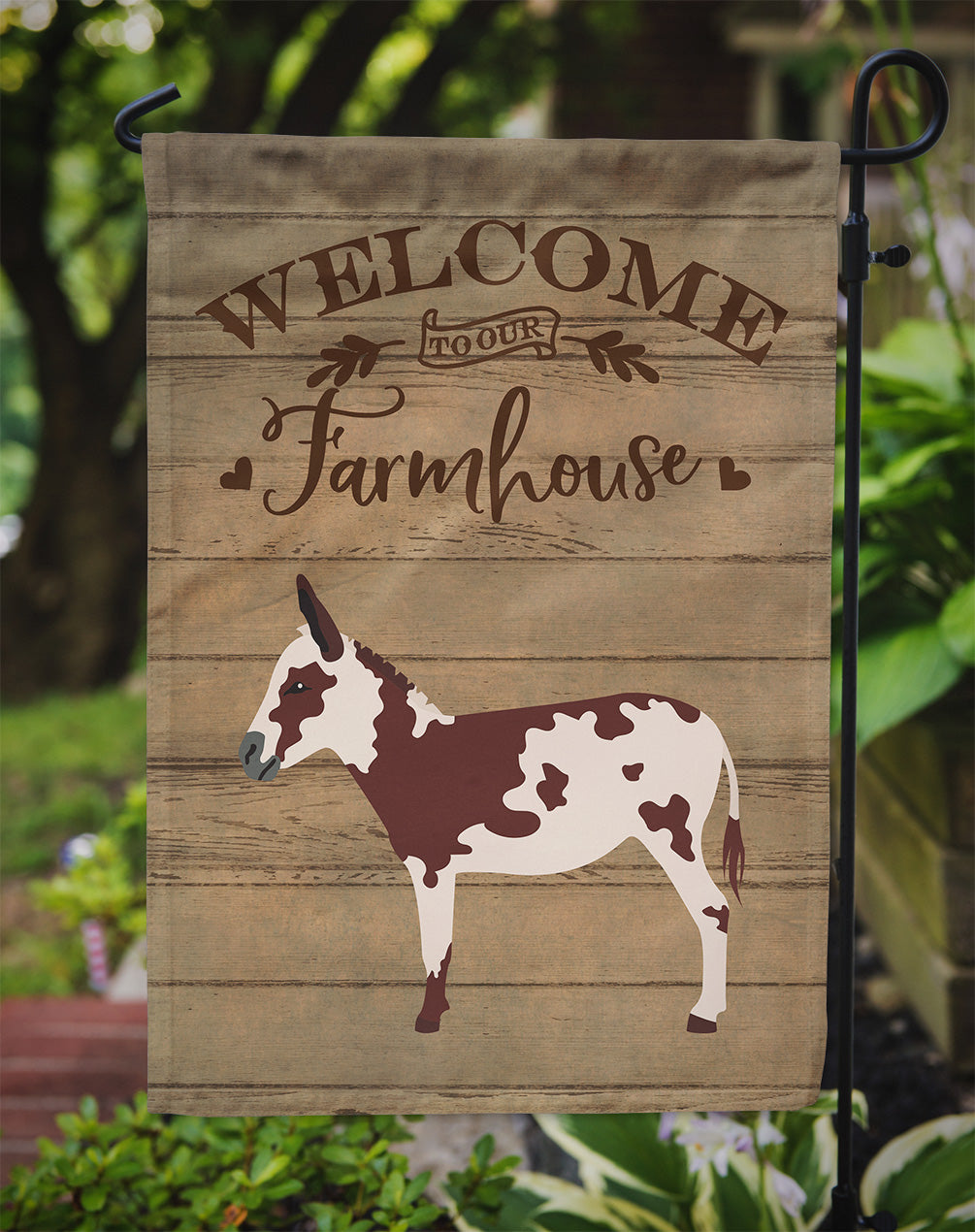 American Spotted Donkey Welcome Garden Flag – Decorative Outdoor Yard Flag CK6795GF