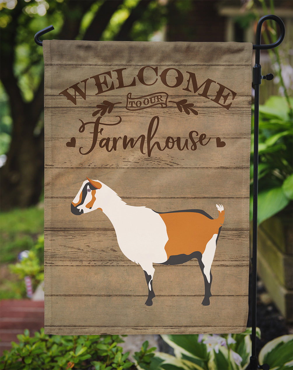 Alpine Goat Welcome Garden Flag – Decorative Outdoor Yard Flag CK6824GF