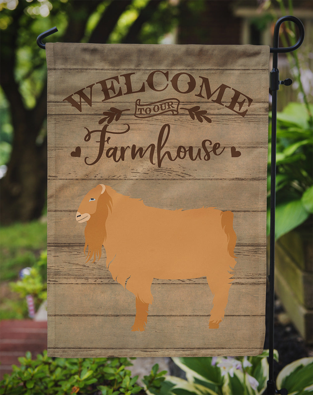 American Lamancha Goat Welcome Garden Flag – Decorative Outdoor Yard Flag CK6829GF