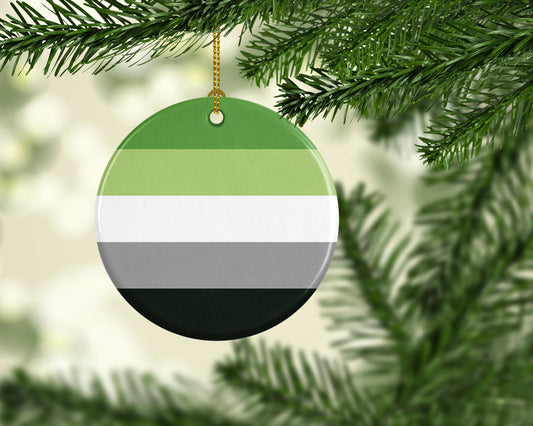 Aronmantic Pride Ceramic Ornament