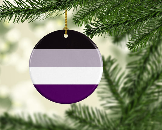 Asexual Pride Ceramic Ornament