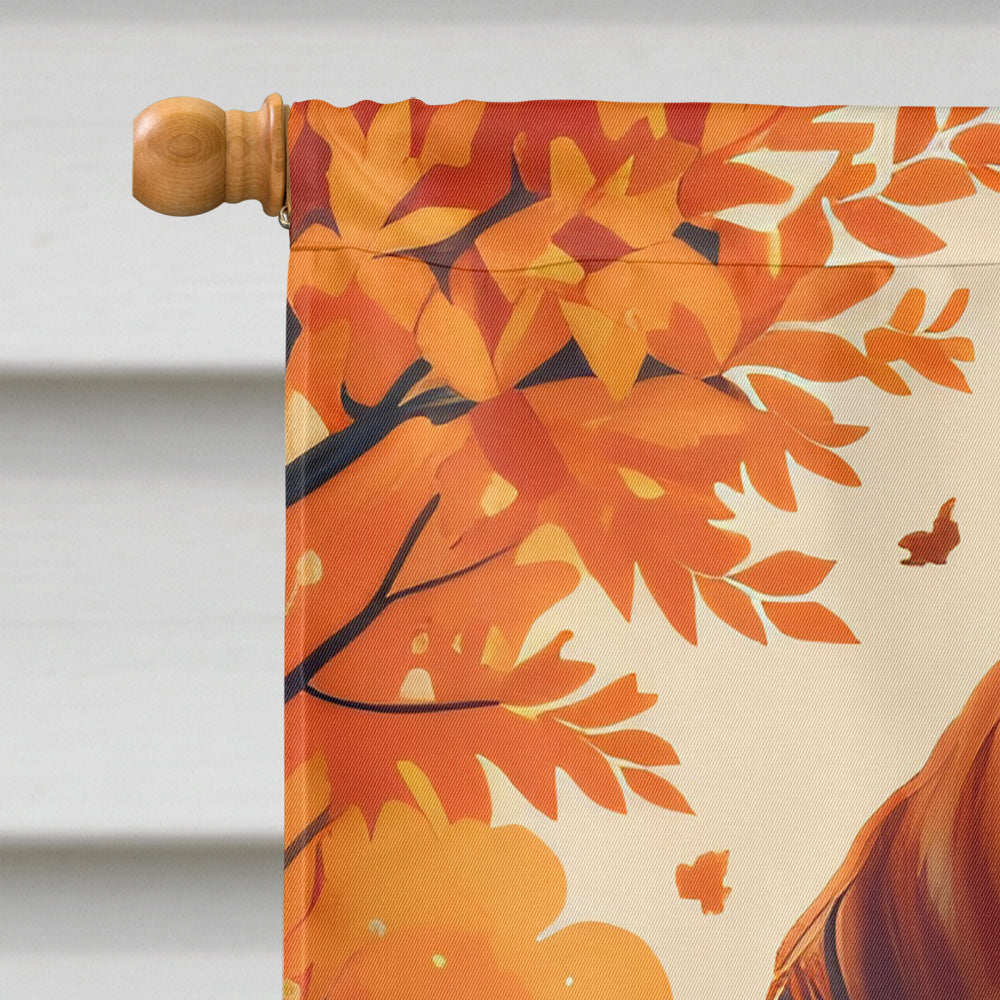 Dachshund Fall House Flag