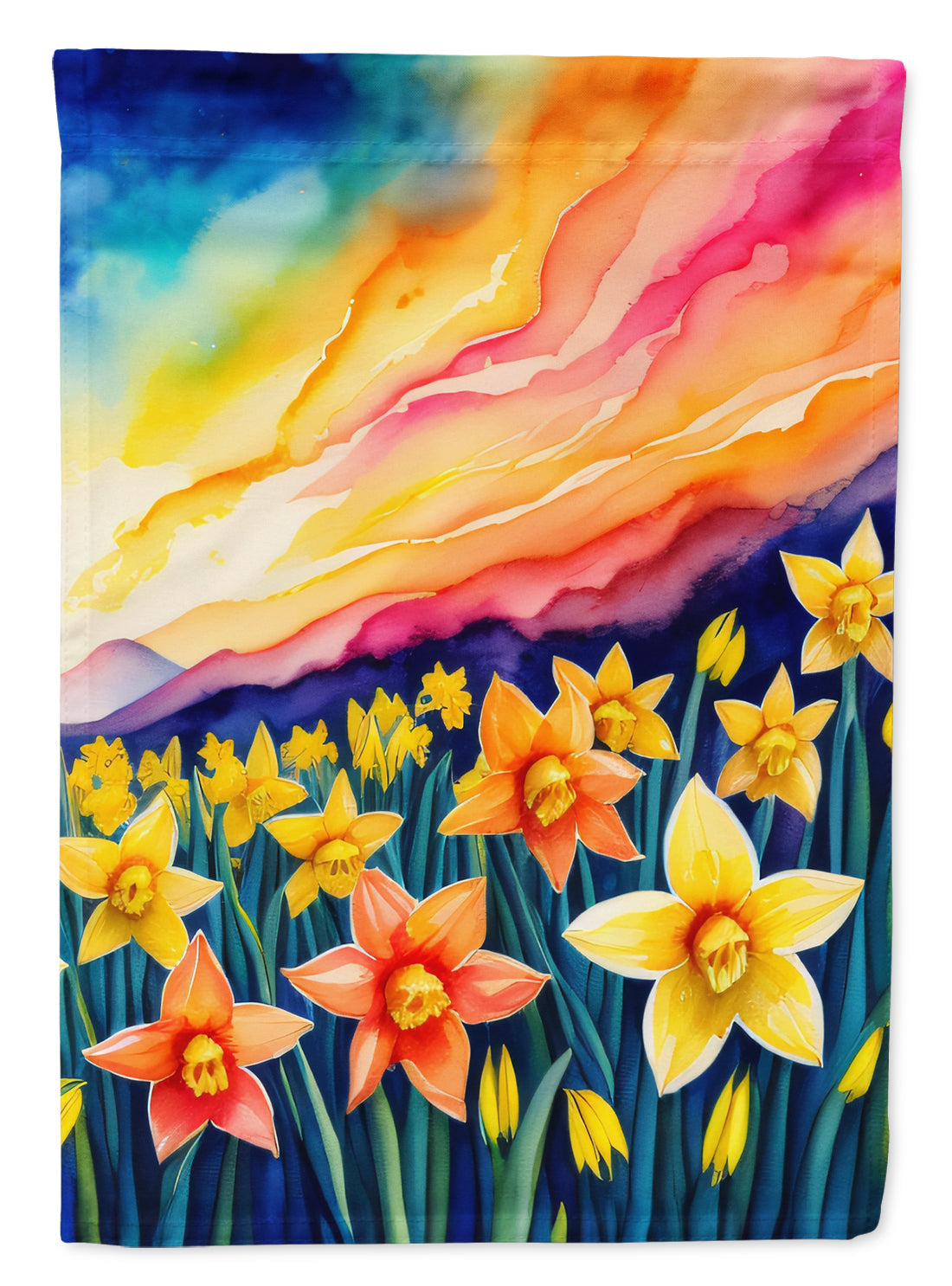 Daffodils in Color House Flag