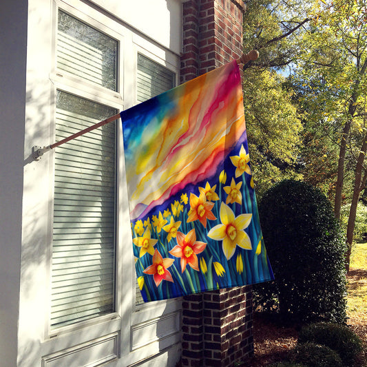 Daffodils in Color House Flag