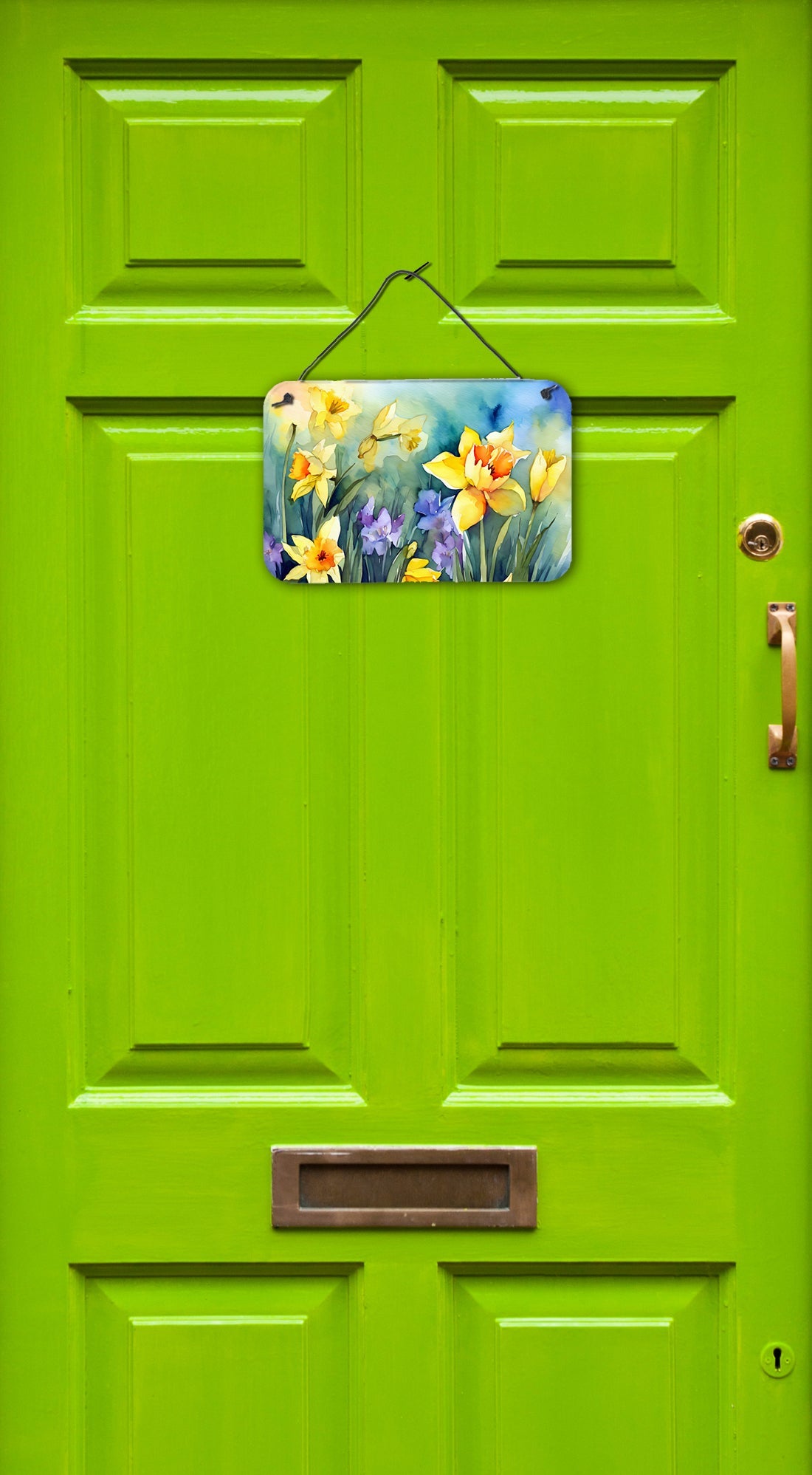 Daffodils in Watercolor Wall or Door Hanging Prints