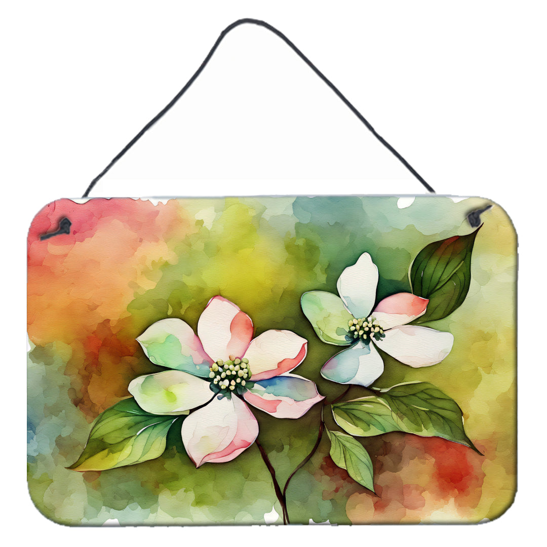 Virginia American Dogwood in Watercolor Wall or Door Hanging Prints