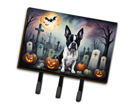 Boston Terrier Spooky Halloween Leash or Key Holder
