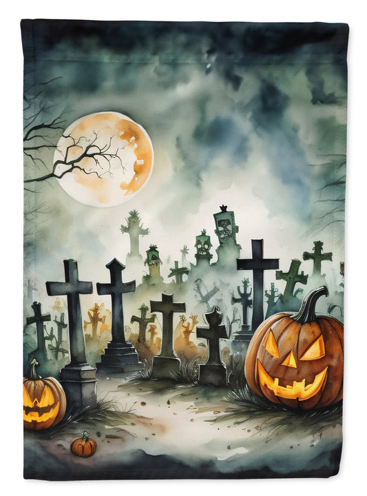 Graveyard Spooky Halloween Garden Flag – Outdoor Decorative Yard Flag