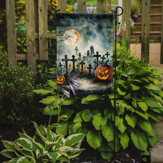 Graveyard Spooky Halloween Garden Flag – Outdoor Decorative Yard Flag