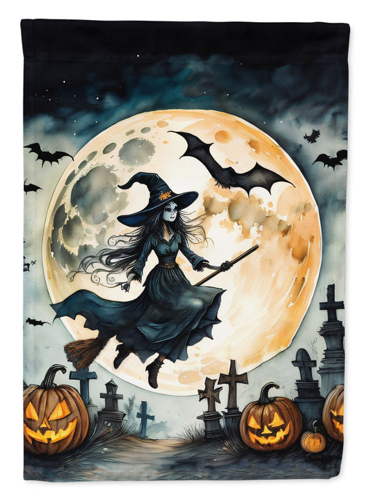 Flying Witch Spooky Halloween House Flag