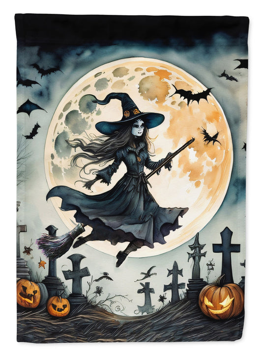 Flying Witch Spooky Halloween House Flag
