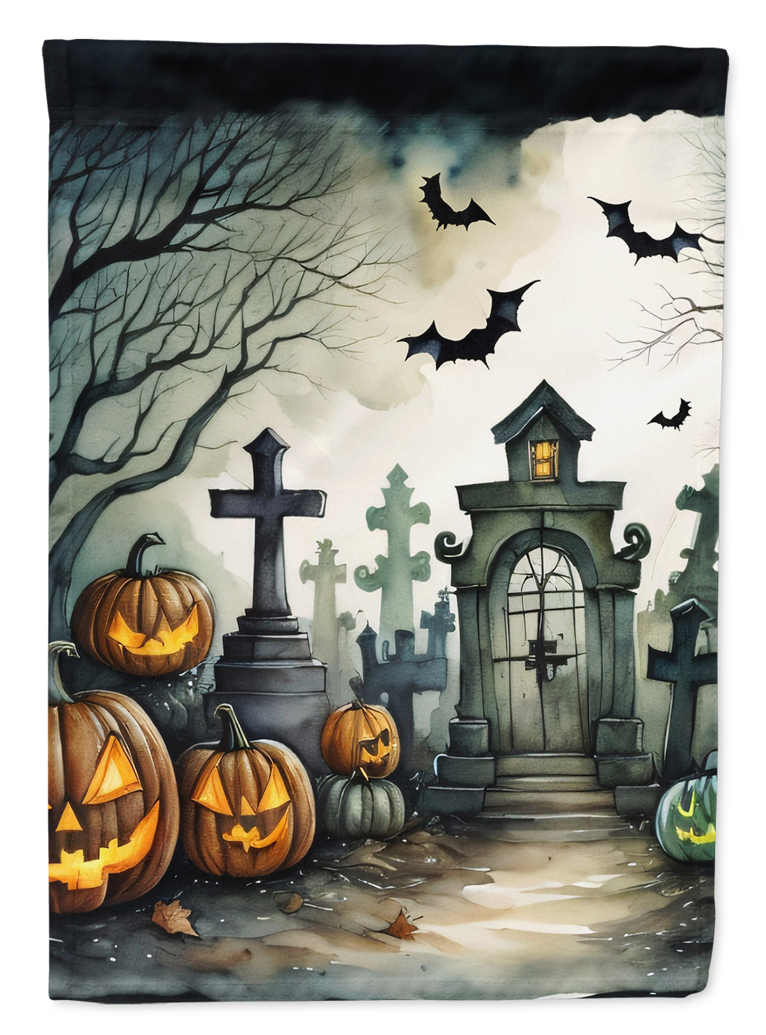 Graveyard Spooky Halloween House Flag