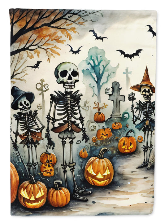 Calacas Skeletons Spooky Halloween Garden Flag – Outdoor Decorative Yard Flag
