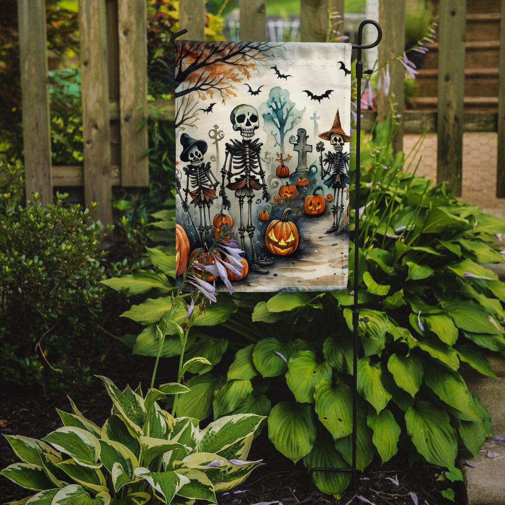 Calacas Skeletons Spooky Halloween Garden Flag – Outdoor Decorative Yard Flag