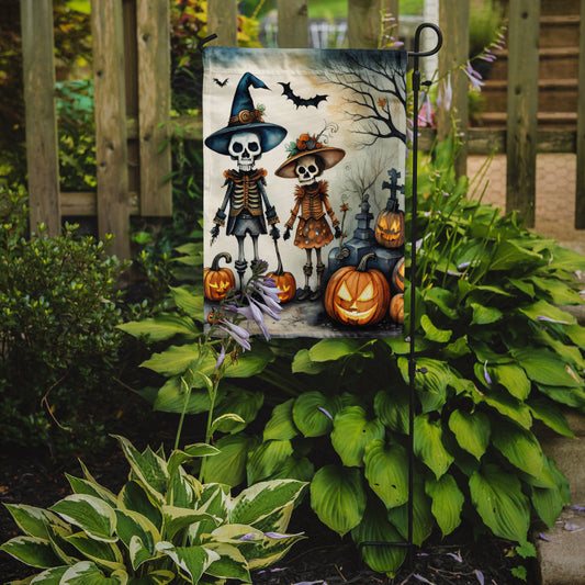 Calacas Skeletons Spooky Halloween Garden Flag – Outdoor Decorative Yard Flag